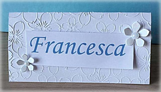 Segnaposto Matrimonio decorato a fantasia di Fiorellini